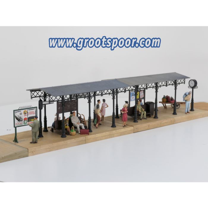 POLA 330908 Überdachter Bahnsteig gebouwd model met 12 figuren - sku: 20260807015725 - Used - Very good condition - Photo 3
