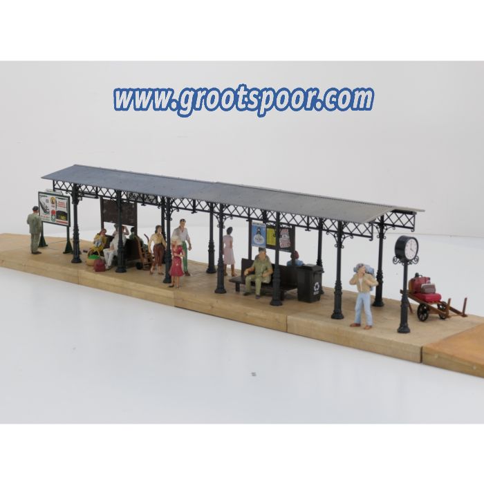 POLA 330908 Überdachter Bahnsteig gebouwd model met 12 figuren - sku: 20260807015725 - Used - Very good condition - Photo 4