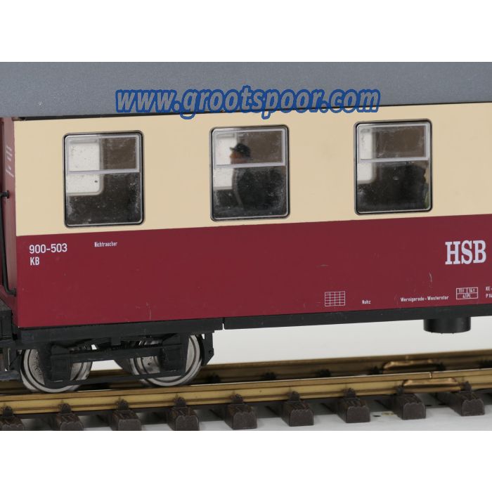 TRAINLINE45 3530820 HSB Personenwagen 6 Fenster 900-503, 5 Figuren, Innenbeleuchtung, Metallrader, Energiespeicher, #726 - sku: 20260814122159 - Gebruikt - Goede staat - Afbeelding 3