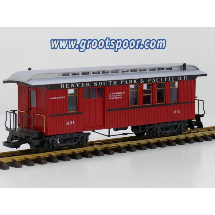 LGB 3181 Coach & Baggage car Denver. South Park & Pacific R. R.