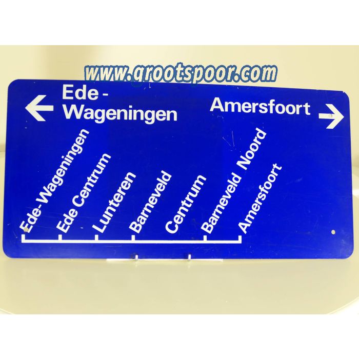 NS Perron vertrek richting bord Ede-Wageningen - Amersfoort