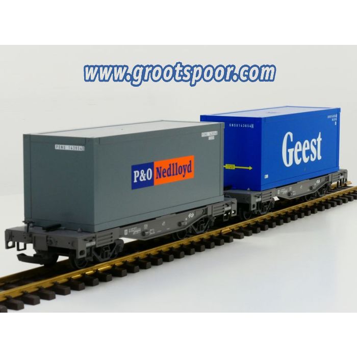 LGB 49085 NS containerwagen set P&O Nedlloyd/Geest