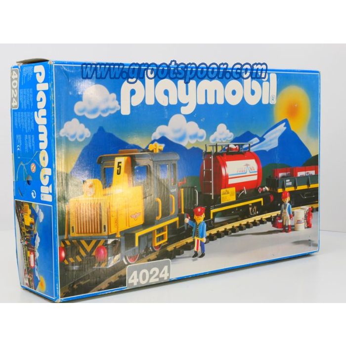 Coffret train playmobil 4024 neuf complet marchandise piece de