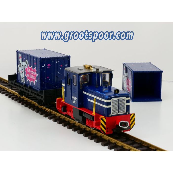 LGB 20412 Philips Set Lok1, Containerwagen met Extra (incomplete) container - sku: 20220115035808 - Used - Average condition - Photo 4