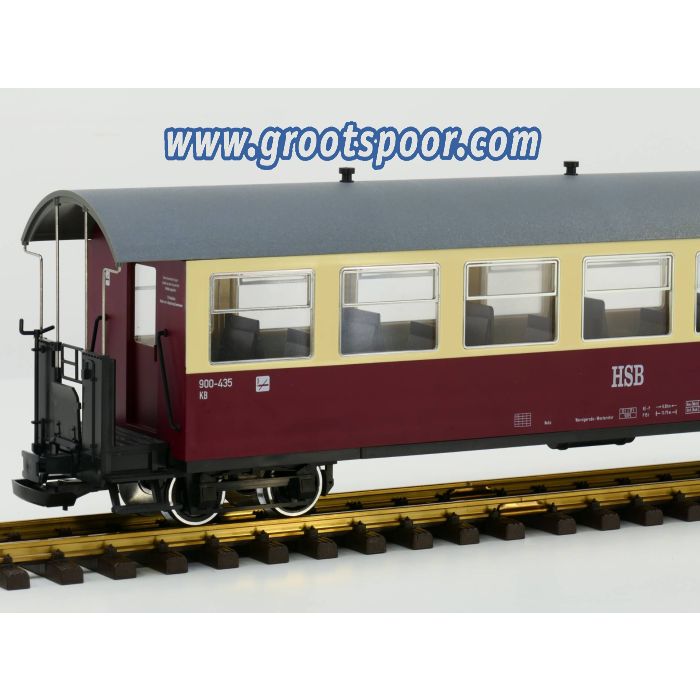 TRAINLINE45 3530741-3 HSB Personenwagen 7 Fenster  KB4ip 900-435, Metallrader, Beleuchtung
