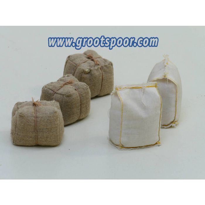 Set jutte balen en linnen big bag's laadgoed 5St