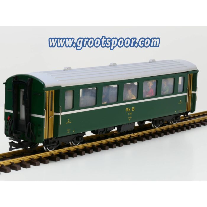 LGB 3167 B Rhb personenwagen B 3167, Metallrader, Stromabnahme, Innenbeleuchtung, 11 Figuren - sku: 20221006010056 - Used - Good condition - Photo 2