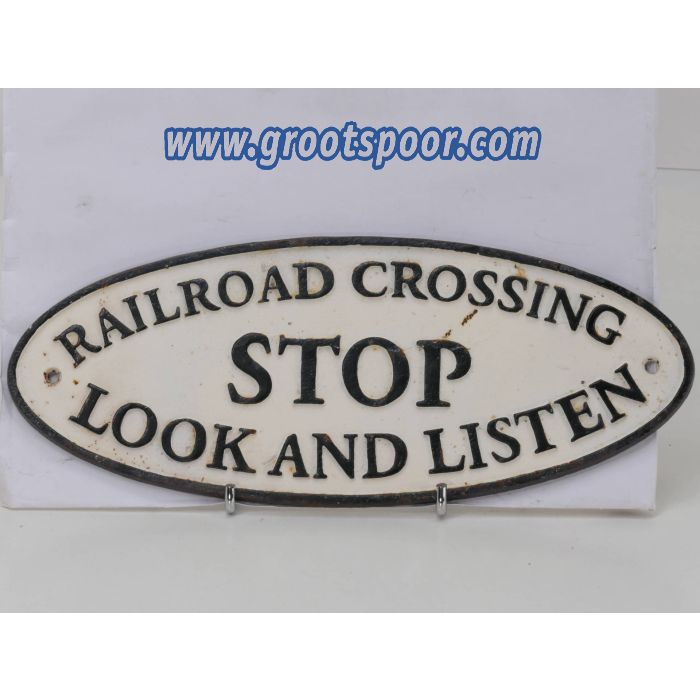 Original Sign Railroad Crossing STOP Look and Listen - sku: 20230519020225 - Used - Very good condition - Photo 3
