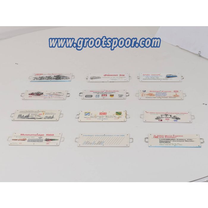 Set B 12st. Miniatur Zuglauf Schilder