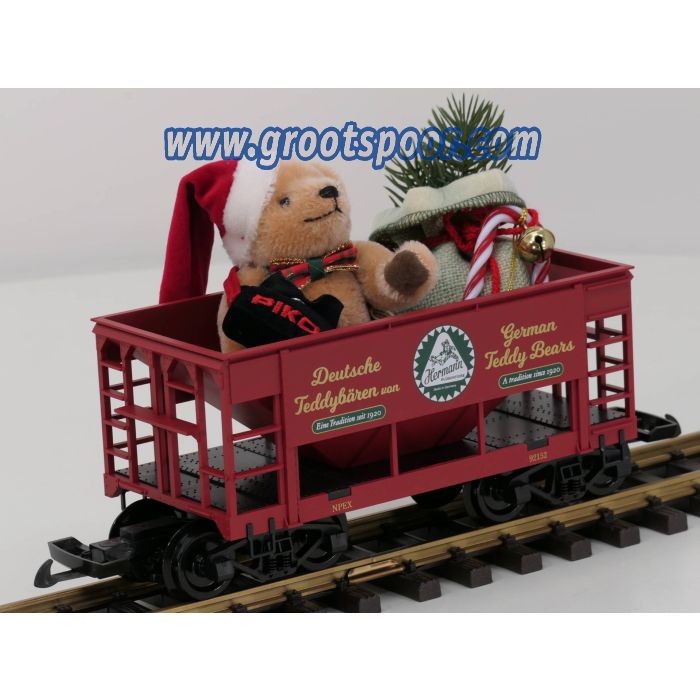 PIKO 37813 G-Weihnachtswagen mit Bär von Hermann, Vitrinemodell