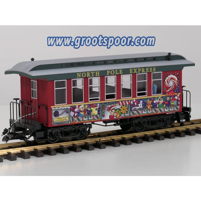 PIKO SET North Pole Express 38615, 38616, 38635, 38642, 7 Figuren, Innenbeleuchtung, Metallrader Stromabnahme, Vitrinemodell