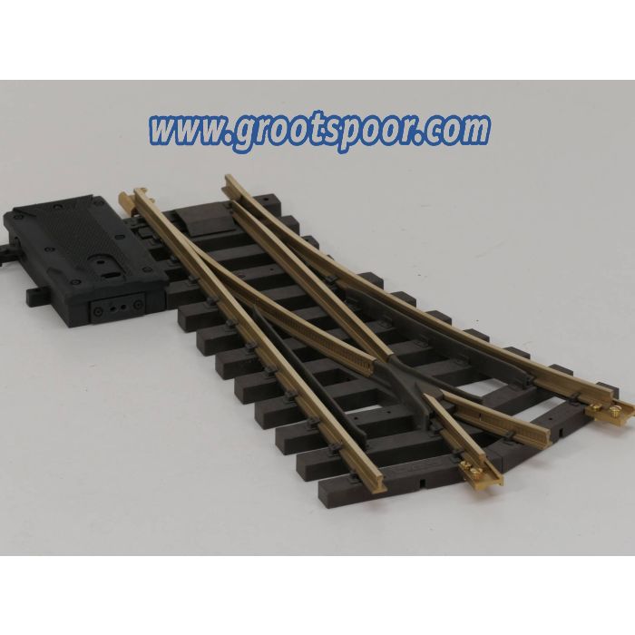 PIKO 35220 G-Weiche links, R1 30°, met piko 35271 Elektroantrieb,Schroefbare railverbinders