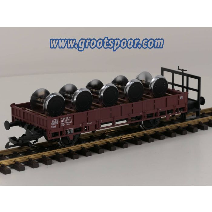 PIKO 37933 G-Niederbordwagen DB IV mit 5 Lokradsätzen, Metallrader