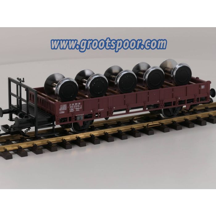 PIKO 37933 G-Niederbordwagen DB IV mit 5 Lokradsätzen, Metallrader