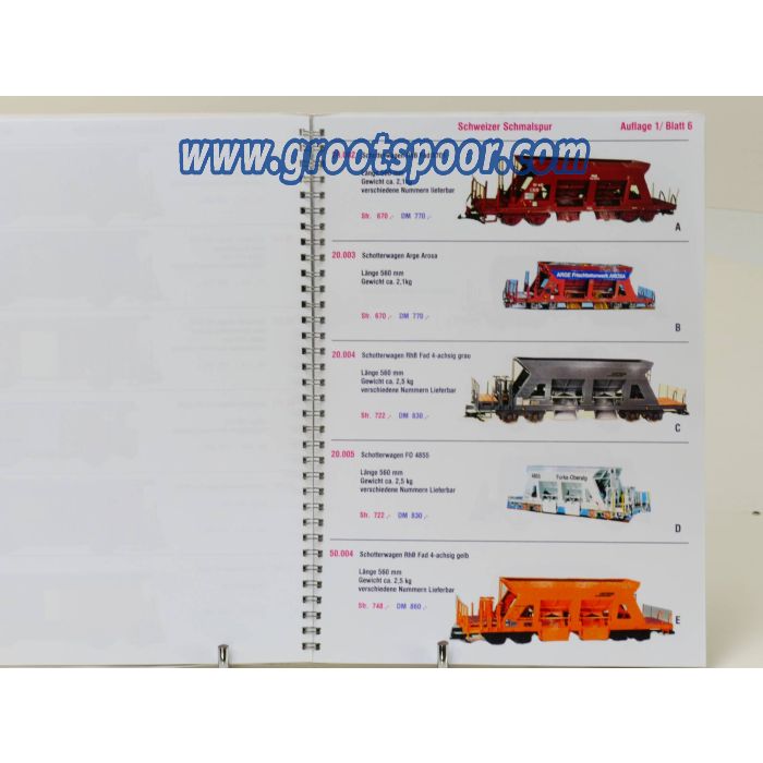 MAGNUS Schweizer Schmalspurbahn Katalog 