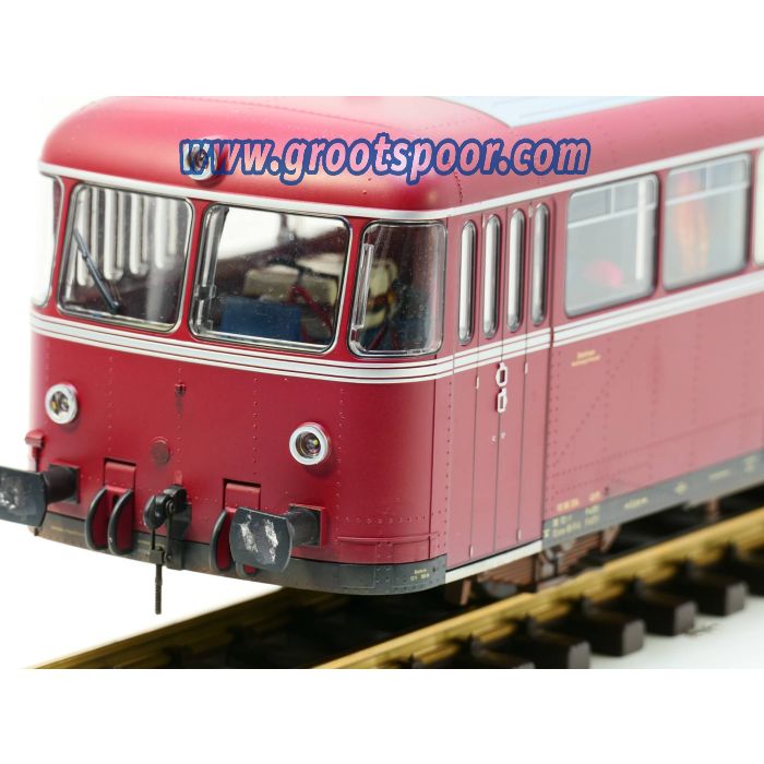 PIKO 37300 G-Schienenbus VT 98/VS 98 DB Digitaal, Sound, Speicher, 21x Preiser Figuren, gesupert und gealtert