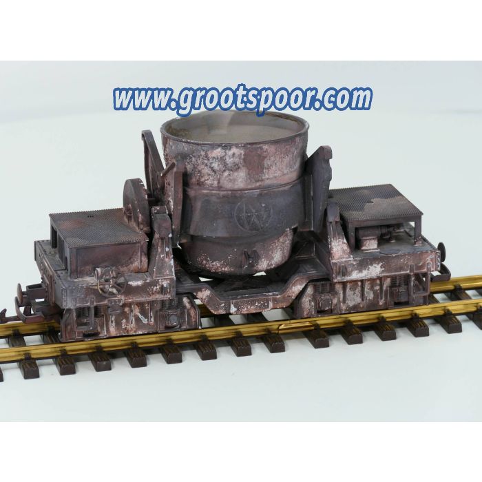 LGB 40560 Gußstahl-Wagen, Gesupert und gealtert, Metallrader