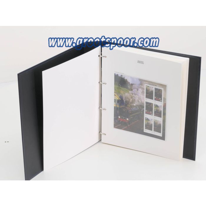 Postzegel boek van de Engelse spoorwegen, Briefmarken Buch englische der Englischen Eisenbahnen, stamps book of the English railroads met 36 pagina's #4985