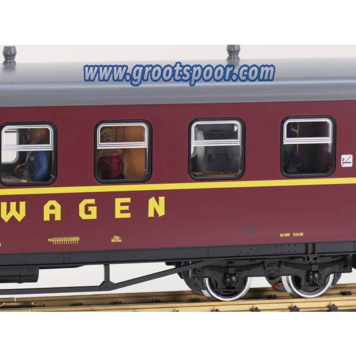 LGB 36360 SOEG Barwagen 970 - 437, Metallrader (2x norm. + 2x Kugellager), Stromabnahme, Innenbeleuchtung, 10 Figuren - sku: 20231012032244 - Gebraucht - Wie Neu - Bild 3