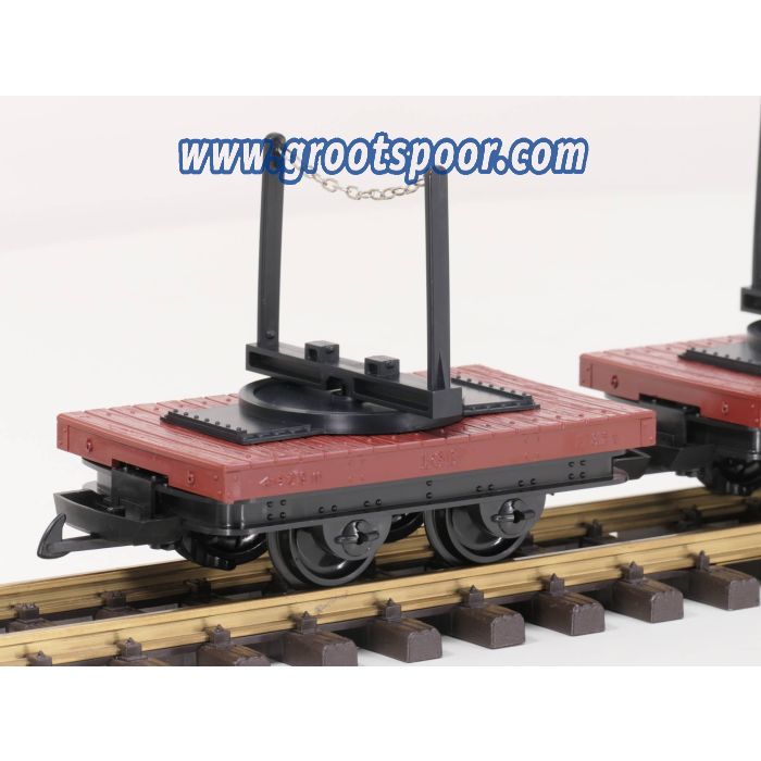 LGB 40500 Set 3 paar Smalspoor schamelwagens zonder lading