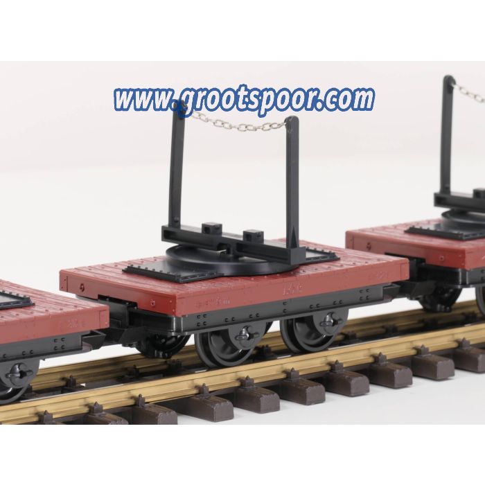 LGB 40500 Set 3 paar Smalspoor schamelwagens zonder lading
