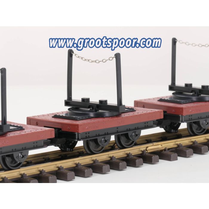 LGB 40500 Set 3 paar Smalspoor schamelwagens zonder lading