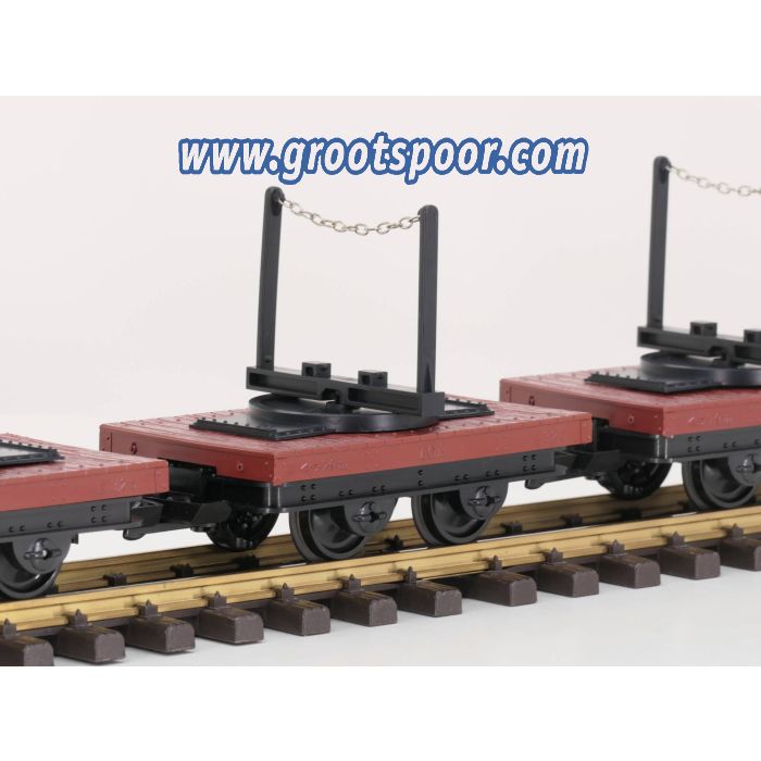 LGB 40500 Set 3 paar Smalspoor schamelwagens zonder lading