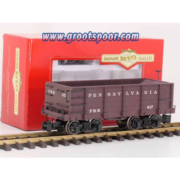 Bachmann 98514 Wood Ore Car P.R.R. 417, metallrader, Klauwkoppeling