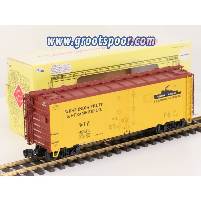 Aristo Craft Trains 46224 Schaal 1 : 29 West India Fruit & Steamship CO. Steel reefer Car, Klauwkoppeling
