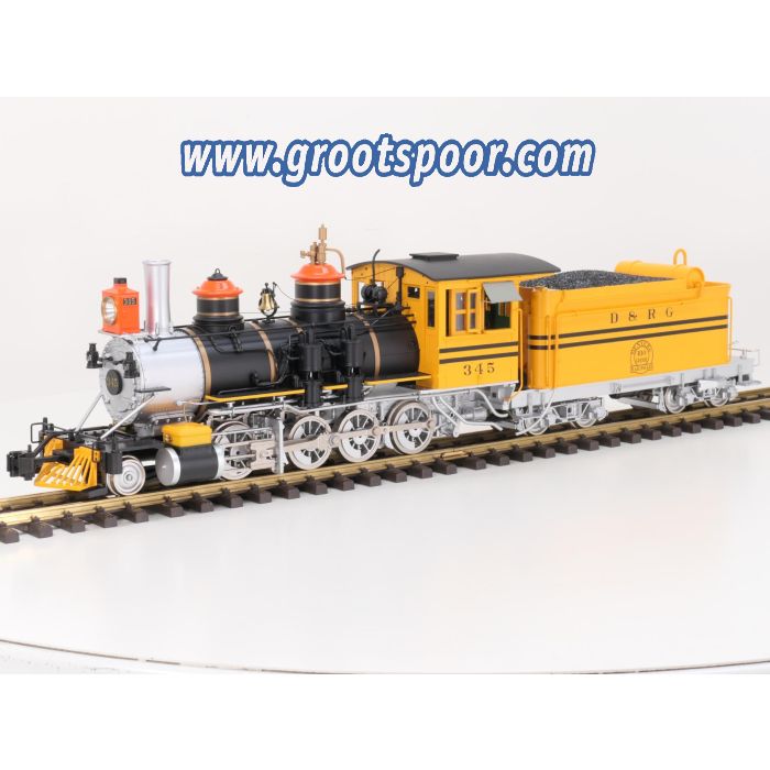 Bachmann 83195 Spectrum 1:20.3 Denver & Rio Grande Bumble Bee Steam Locomotive No 345, Vitrinemodel, Digitaal,Sound