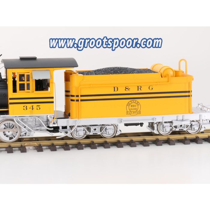 Bachmann 83195 Spectrum 1:20.3 Denver & Rio Grande Bumble Bee Steam Locomotive No 345, Vitrinemodel, Digitaal,Sound