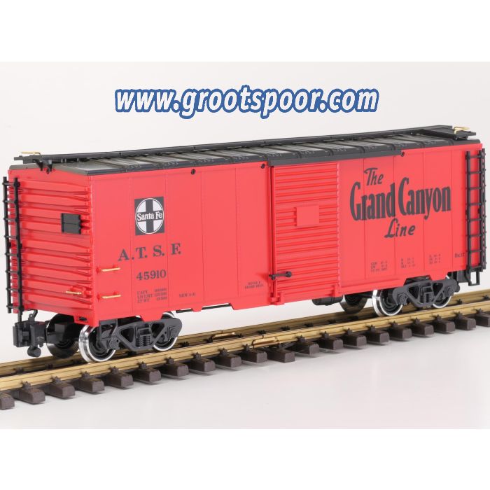 LGB 45910 A.T.S.F. Boxcar The Grand Canyon Line, Metallrader, Klauwkoppelingen