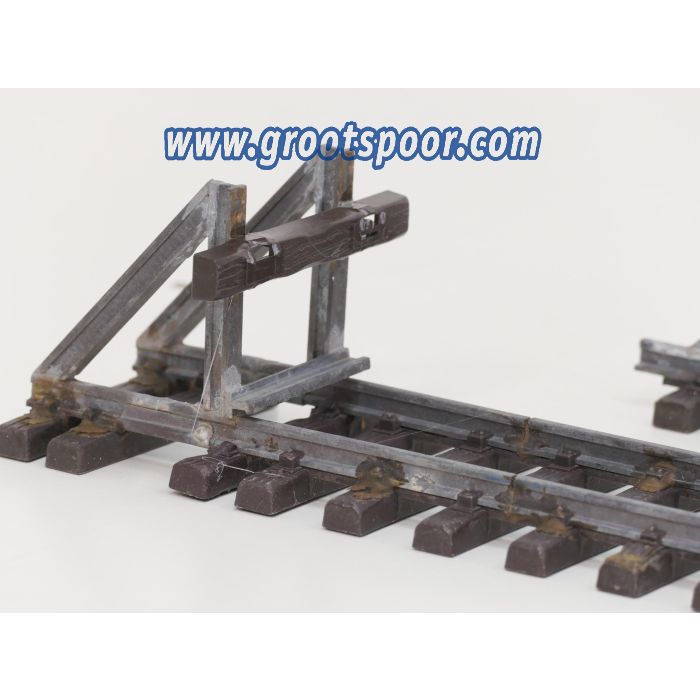 Prellbock Set 3st, opgebouwd uit Messing rails Zelfbouw