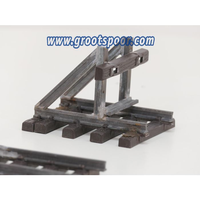 Prellbock Set 3st, opgebouwd uit Messing rails Zelfbouw