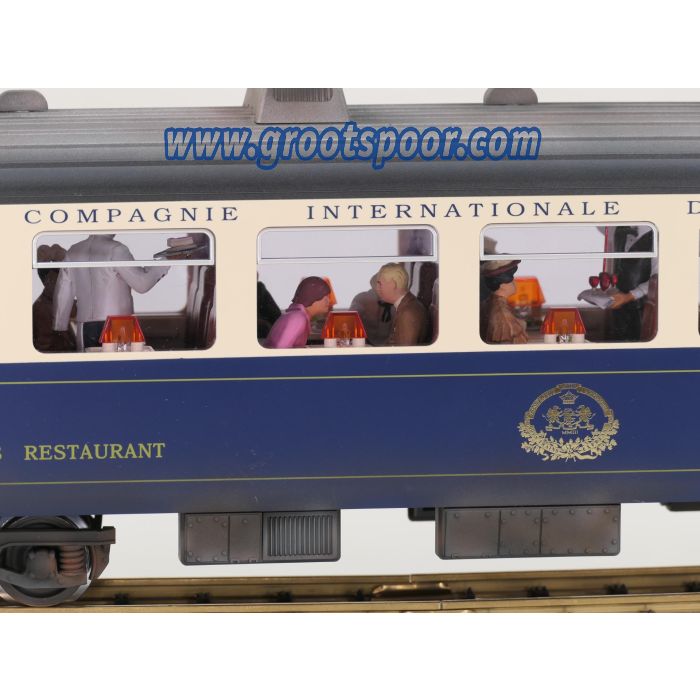 LGB 39680 Orient-Express-Wagen Set, eXtra-Premium , 17 Figuren, LED Umbau, Superung & Alterung, Metallrader, Beleuchtung