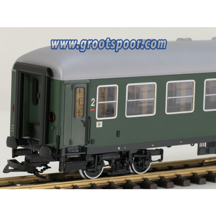 LGB 36310 DB Schnellzugwagen Bm 234 2.Klasse grün, Beleuchtung, Metallrader, Kugellager Achsen, Stromabnahme