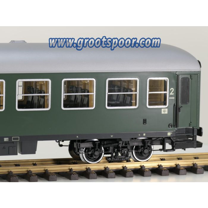 LGB 36310 DB Schnellzugwagen Bm 234 2.Klasse grün, Beleuchtung, Metallrader, Kugellager Achsen, Stromabnahme