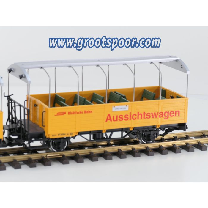 LGB 39250 RhB-Aussichtswagen-Set  B' 2094 & B' 2095, Metallrader