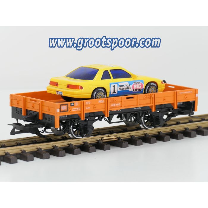 LGB 4010 G Niederbordwagen, Metallrader, Ladegut : Race car no1
