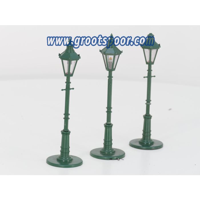 LGB 5050 Set 3x Straßenlaterne Middel-Groen 240mm