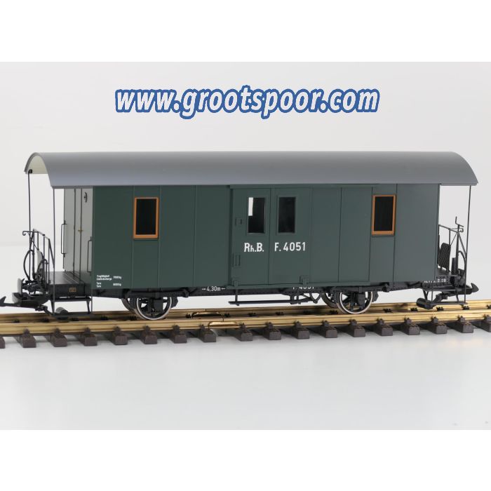 BRAWA 15100 Rhb F 4051 Gepäckwagen, Metallrader, Innenbeleuchtung, Vitrinemodell - sku: 20240711031333 - Used - Like new - Photo 2