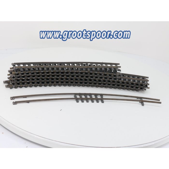 Aristo Craft Trains Railpakket 8 Meter Curved Track XX Wide Diameter, Buiten gebruikt, Schroefbare railverbinders