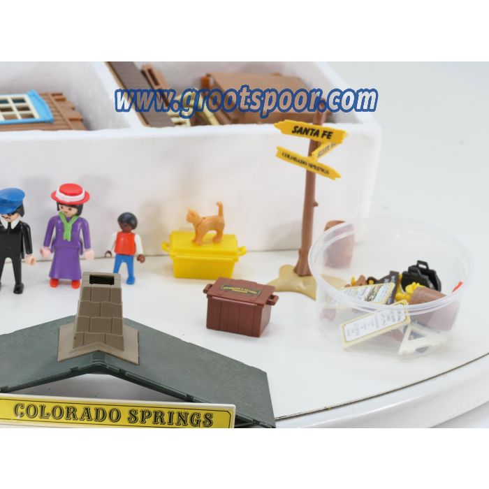 PLAYMOBIL VINTAGE WESTERN panneau gare colorado springs set 3770 de