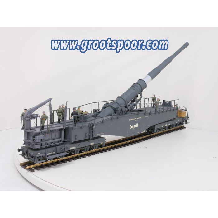 Leopold K5(E) Eisenbahngeschütz, schießt wirklich – Maßstab 1:22,5