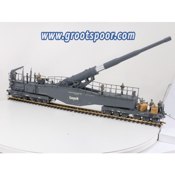 Leopold K5(E) Eisenbahngeschütz, schießt wirklich – Maßstab 1:22,5