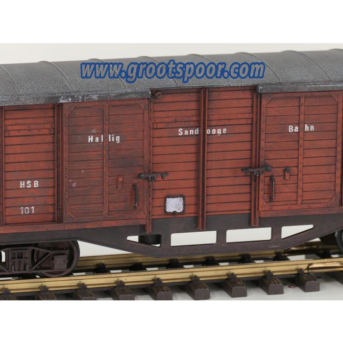 LGB 4063 A Gedecter Güterwagen HSB version, gealtert