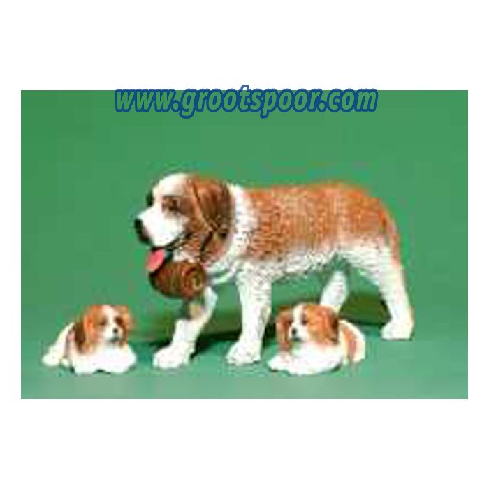 Prehm-miniaturen 500121 Bernhardiner mit Welpen, Set  Metall