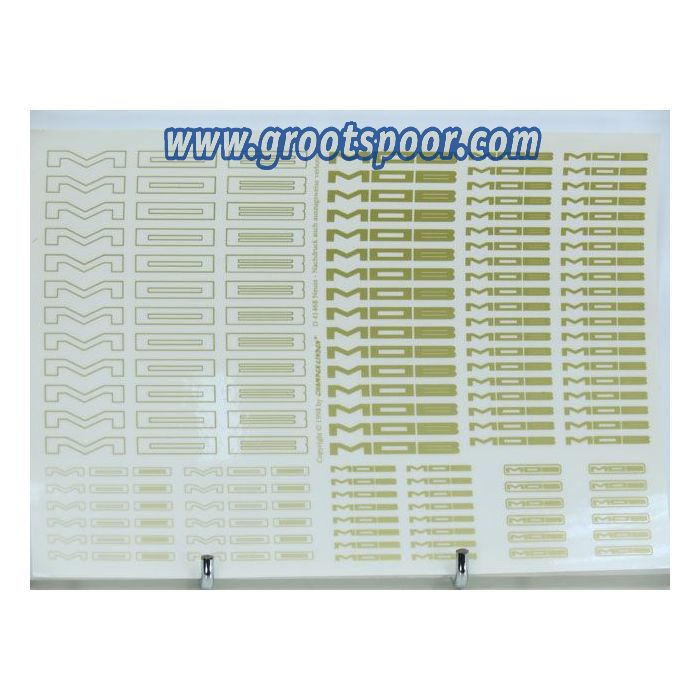 A4 Sticker vel nr 05 Opdruk : goudkleur