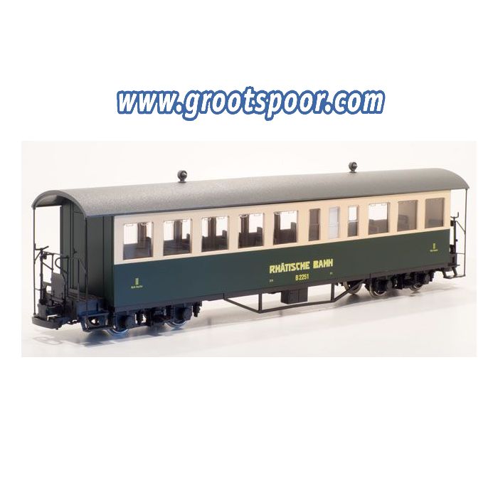 TRAINLINE45 3036751 RhB Personenwagen SET B 2251, B 2252 grün/beige