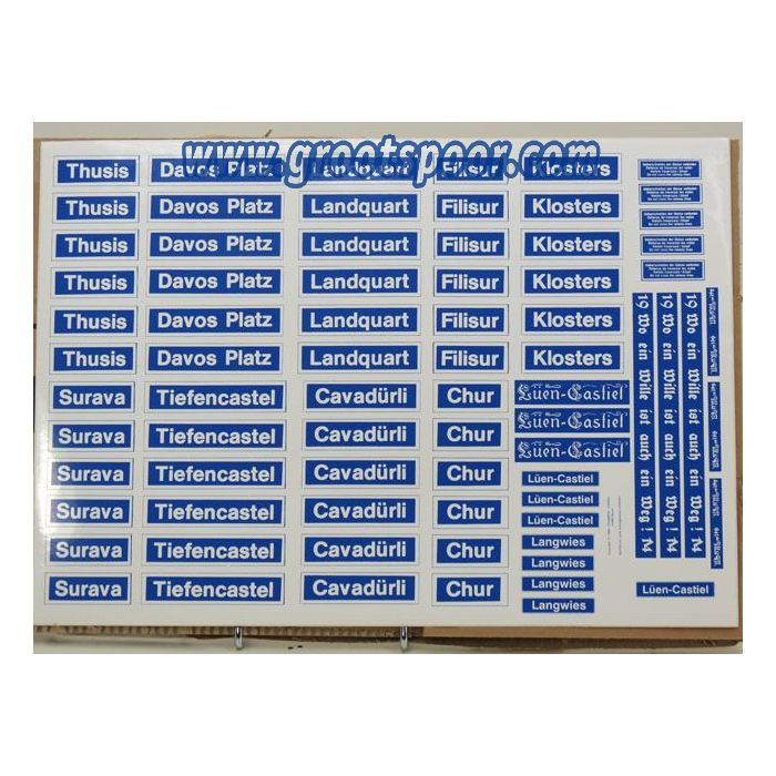 A3 Sticker vel nr 27 Opdruk : blauw